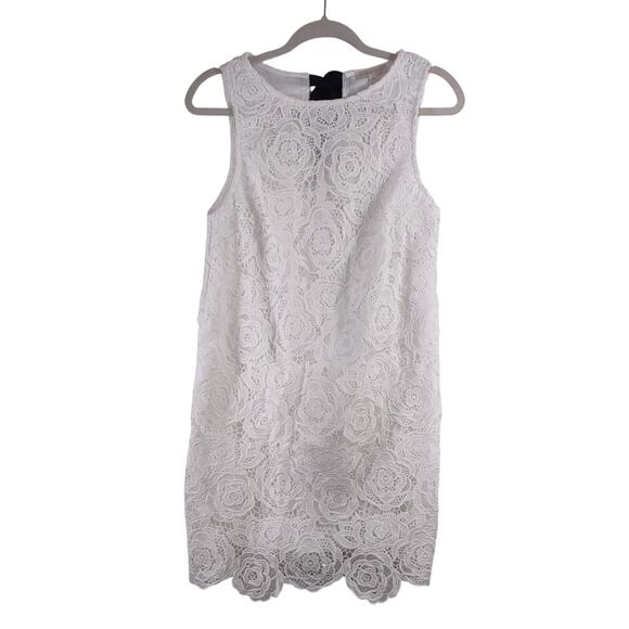 Flying Tomato  Floral Lace Dress with Black Bow at Neck, Size Small - Picture 1 of 7